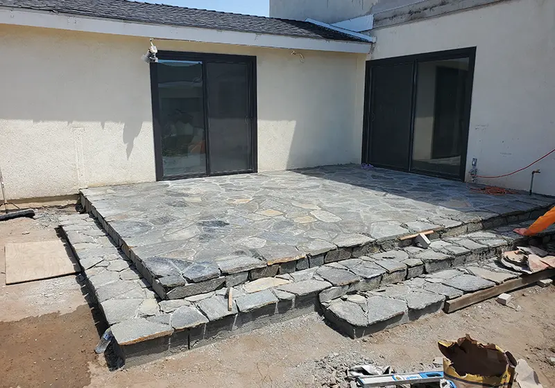Home Beautiful Flagstone Patio and Entry Steps
