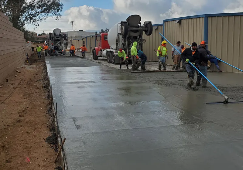 Concrete Drive Aisle Finishing in Lake Elsinore