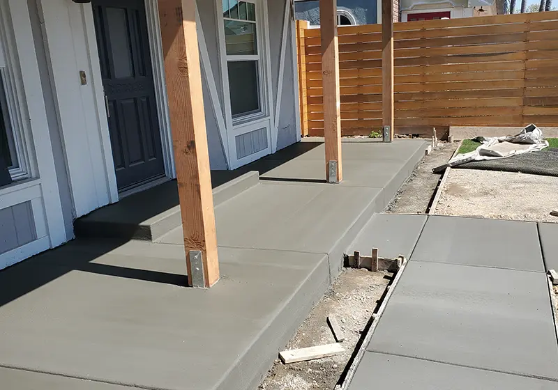 Concrete Entry Steps and Walkway