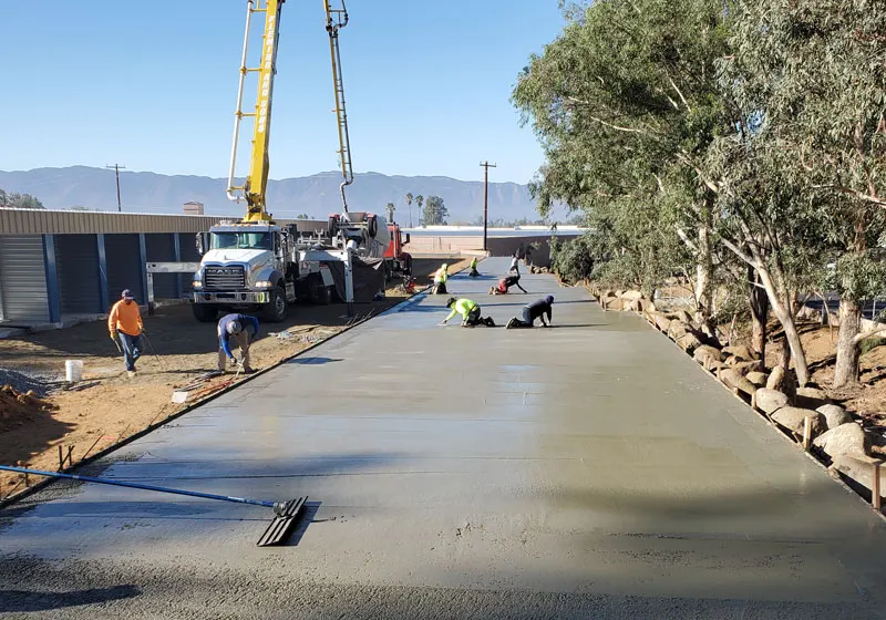Concrete Foundation Pouring for Commercial Facility in Lake Elsinore.