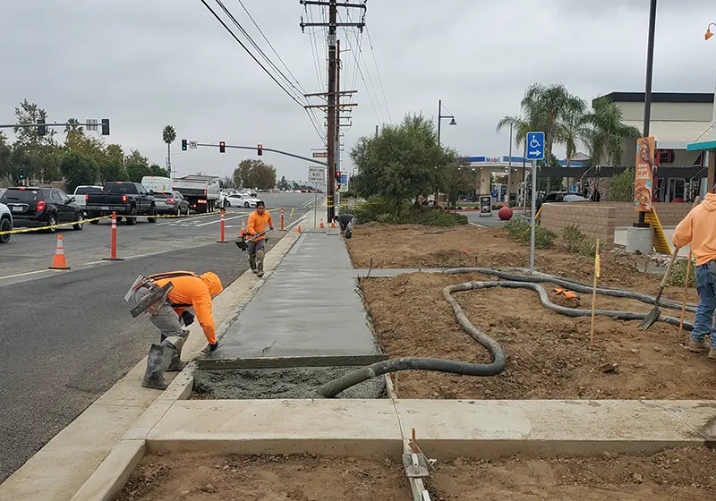 Concrete Sidewalk for Popeyes in Menifee