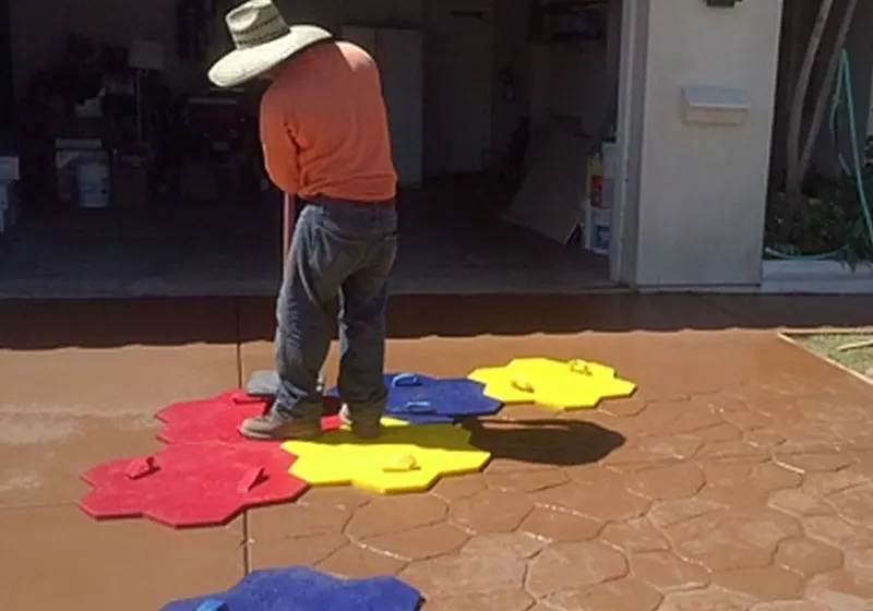 Stamped Concrete Driveway, Manhattan Beach CA