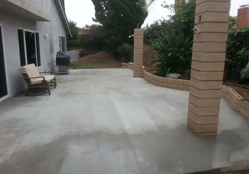 Concrete Patio and Planter Installation in Brea, CA