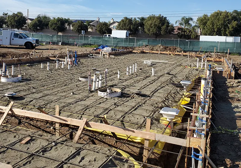Popeyes Building Slab Work Before Pour