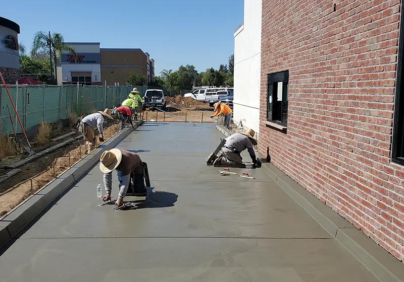 Popeyes Drive Paving and Curb and Gutter Pour