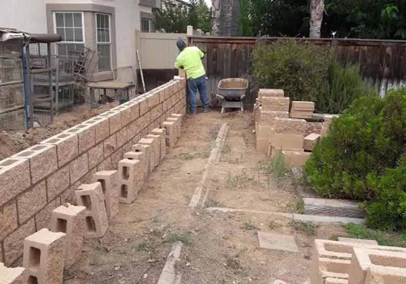 Split Face Block Wall Design, Temecula CA