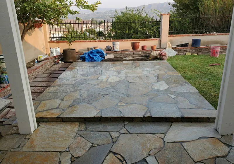 Flagstone patio in Anaheim Hills, CA