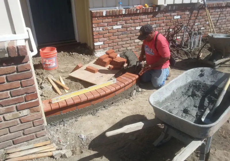 Red Brick Step in Orange County, CA