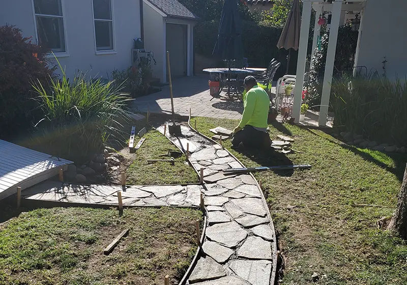 Residential Flagstone Walkway in Santa Ana, CA