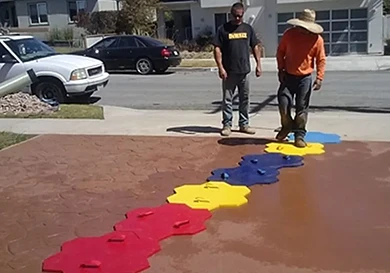 Decorative Stamped Driveway, Orange County, CA
